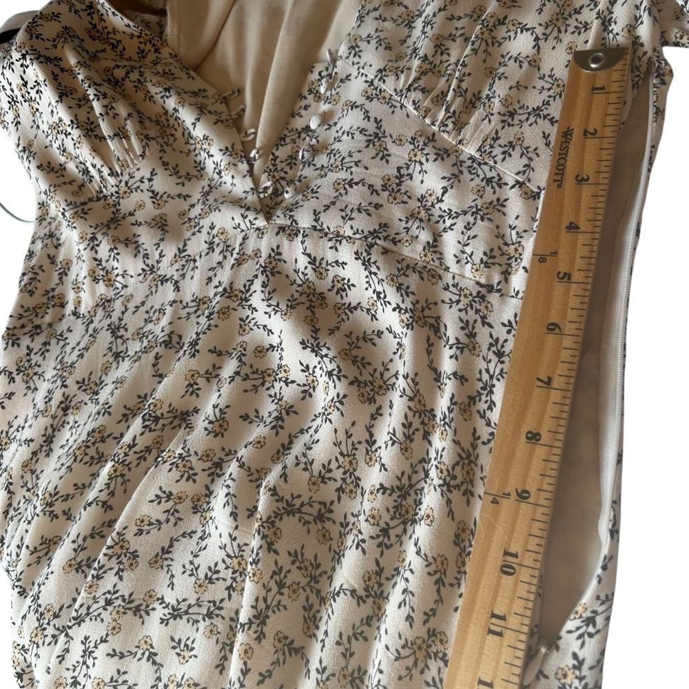 Cupcakes and cashmere dress boho tan floral spring cottagecore womens Size 8 - Picture 13 of 16